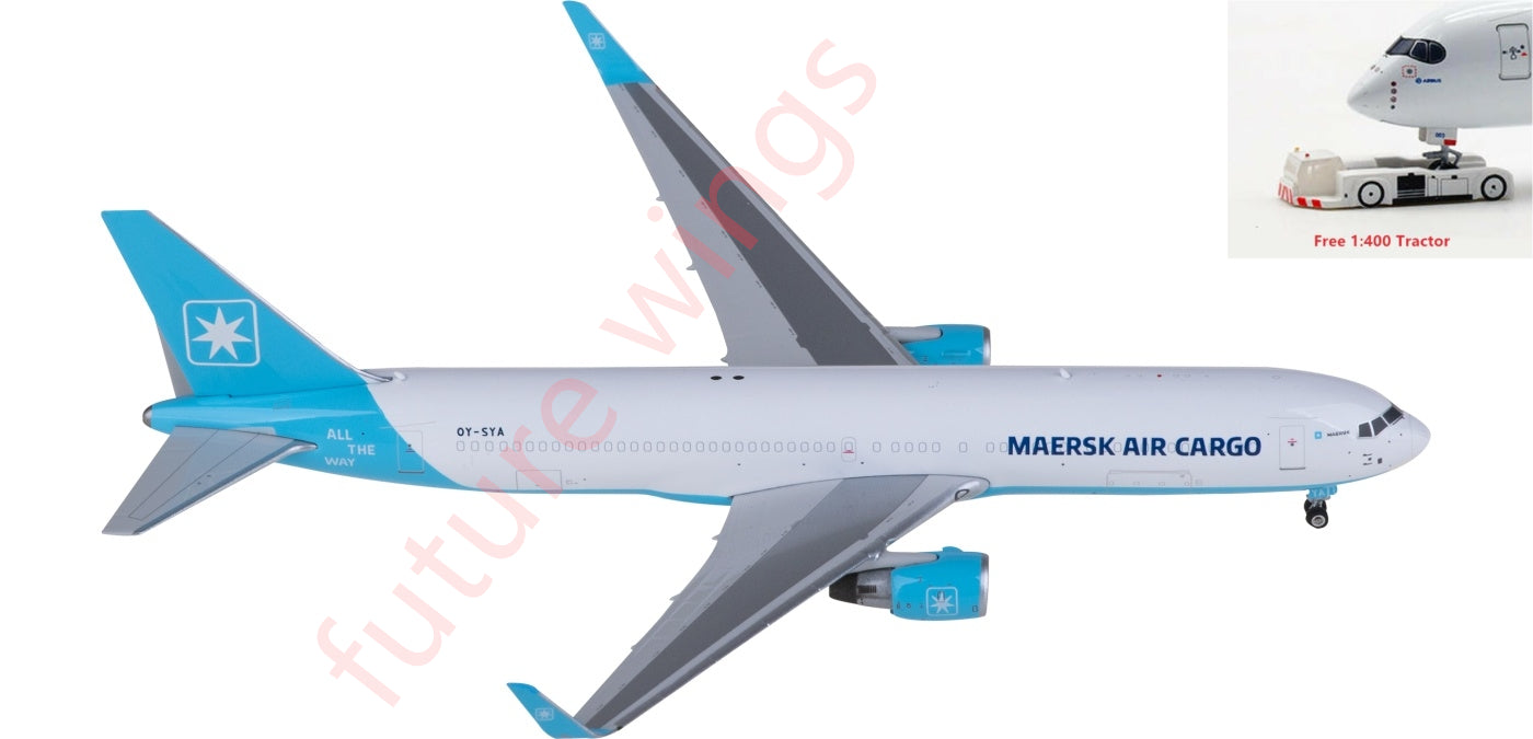 1:400 Phoenix PH11912 Maersk Air Boeing 767-300ER OY-SYA Aircraft Model+Free Tractor