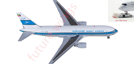 1:400 AeroClassics AC411234 Kuwait Airways Boeing 767-200 9K-AIA Aircraft Model+Free Tractor