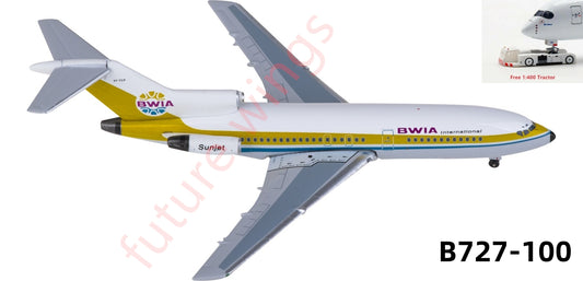 1:400 AeroClassics AC411261 BWIA West Indies Airways Boeing 727-100 9Y-TCP Aircraft Model+Free Tractor