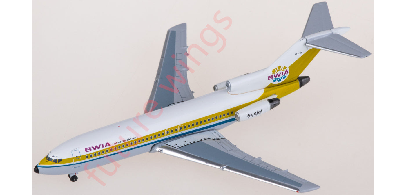 1:400 AeroClassics AC411261 BWIA West Indies Airways Boeing 727-100 9Y-TCP Aircraft Model+Free Tractor