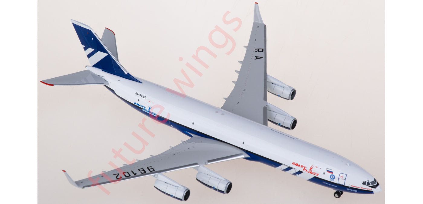 1:400 Phoenix PH11914 Polet Flight Ilyushin IL-96-400T RA-96102 Aircraft Model+Free Tractor