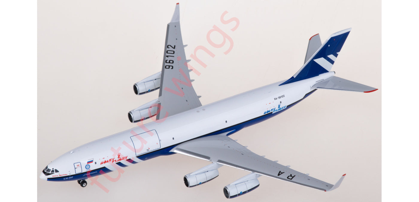 1:400 Phoenix PH11914 Polet Flight Ilyushin IL-96-400T RA-96102 Aircraft Model+Free Tractor