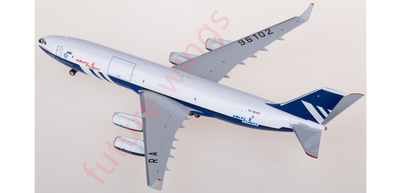 1:400 Phoenix PH11914 Polet Flight Ilyushin IL-96-400T RA-96102 Aircraft Model+Free Tractor