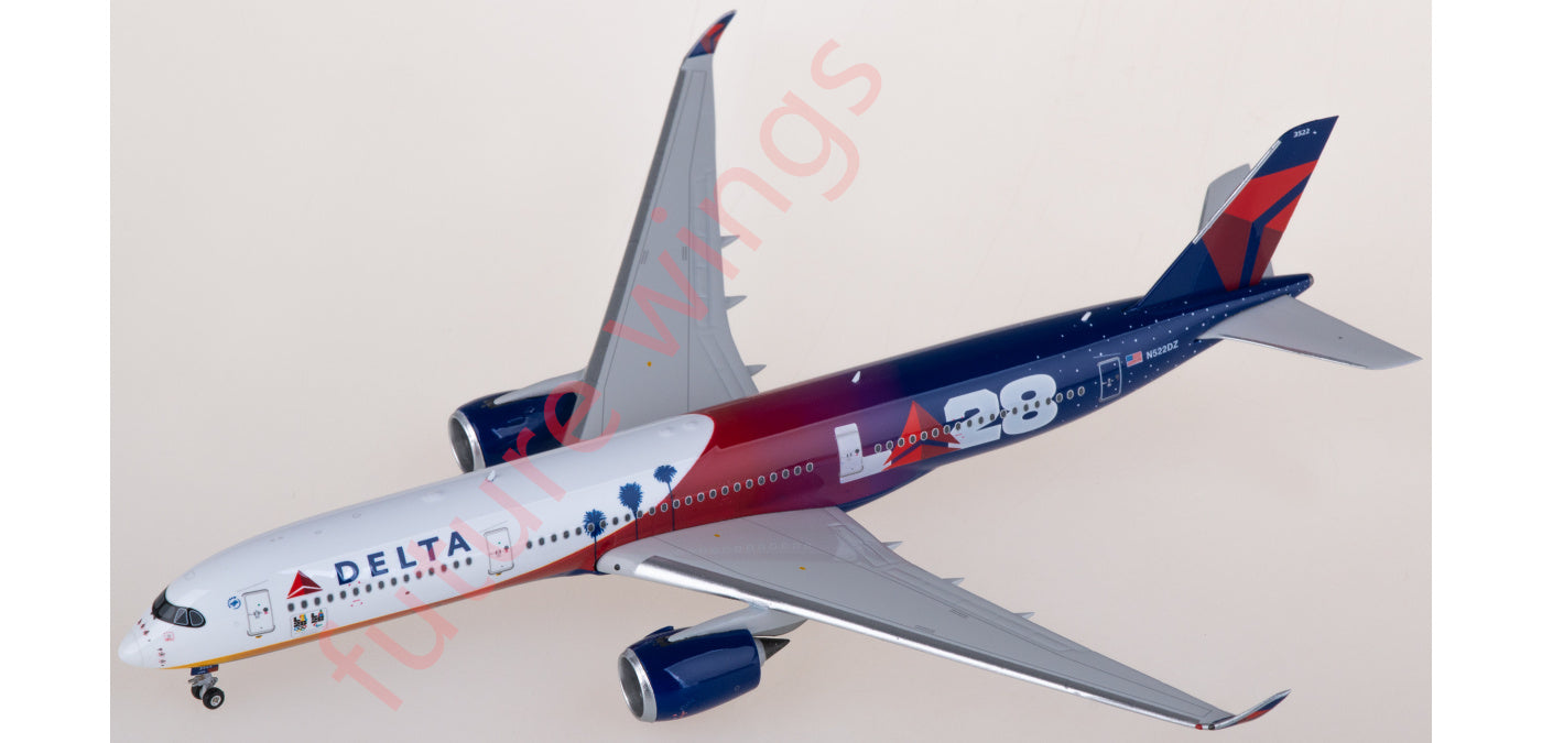 1:400 Phoenix PH04587 Delta Airlines Airbus A350-900 N522DZ Aircraft Model+Free Tractor