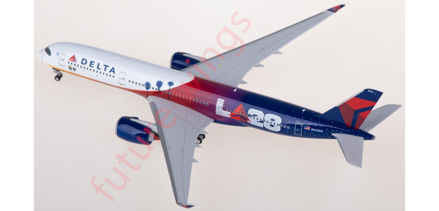 1:400 Phoenix PH04587 Delta Airlines Airbus A350-900 N522DZ Aircraft Model+Free Tractor