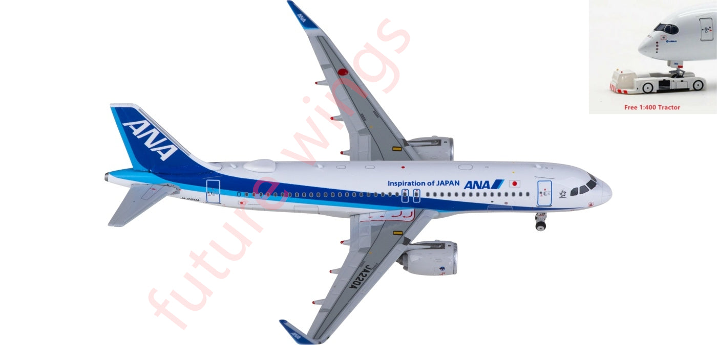 1:400 Phoenix PH04598 ANA Airbus A320neo JA220A Aircraft Model+Free Tractor