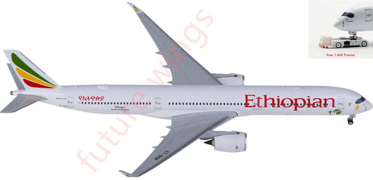 1:400 Phoenix Ethiopian Airlines Airbus A350-1000 ET-BAW Aircraft Model+Free Tractor