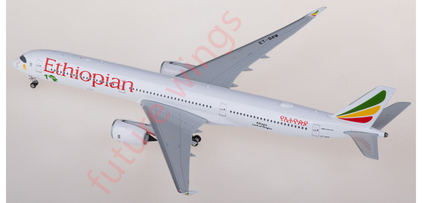 1:400 Phoenix Ethiopian Airlines Airbus A350-1000 ET-BAW Aircraft Model+Free Tractor