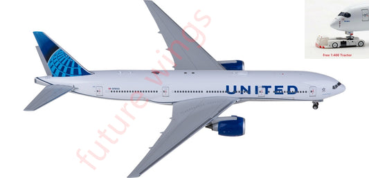 1:400 Phoenix PH04607 United Airlines Boeing 777-200ER N78004 Aircraft Model+Free Tractor