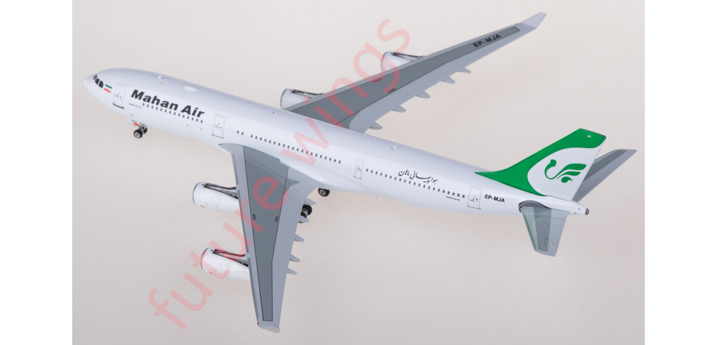 1:400 Phoenix PH11929 Mahan Air Airbus A340-200 EP-MJA Aircraft Model+Free Tractor