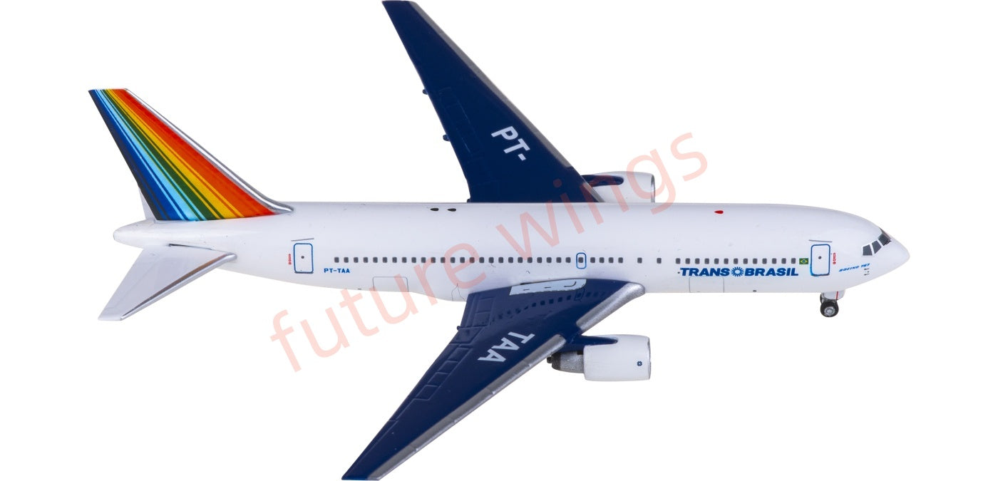 1:400 AeroClassics AC411374 Trans Brazil Boeing 767-200 PT-TAA Aircraft Model+Free Tractor