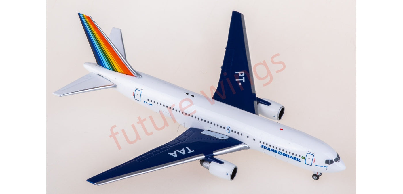 1:400 AeroClassics AC411374 Trans Brazil Boeing 767-200 PT-TAA Aircraft Model+Free Tractor