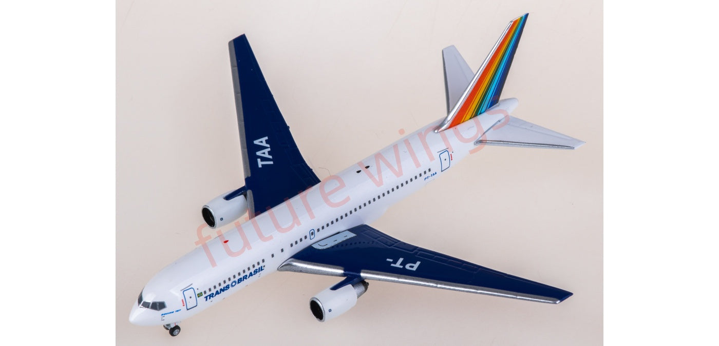 1:400 AeroClassics AC411374 Trans Brazil Boeing 767-200 PT-TAA Aircraft Model+Free Tractor