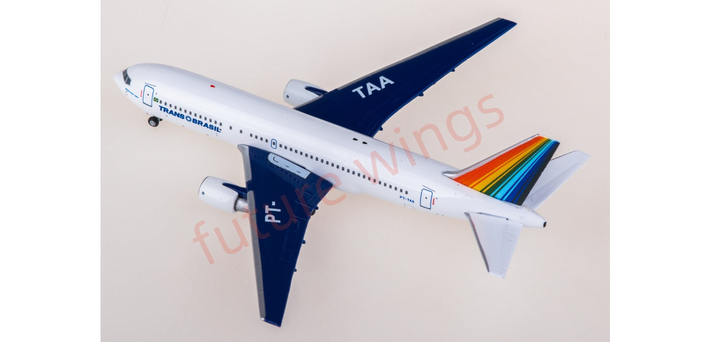 1:400 AeroClassics AC411374 Trans Brazil Boeing 767-200 PT-TAA Aircraft Model+Free Tractor