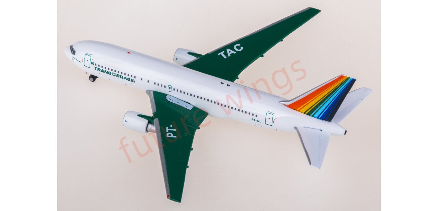 1:400 AeroClassics AC411374 Trans Brazil Boeing 767-200 PT-TAA Aircraft Model+Free Tractor