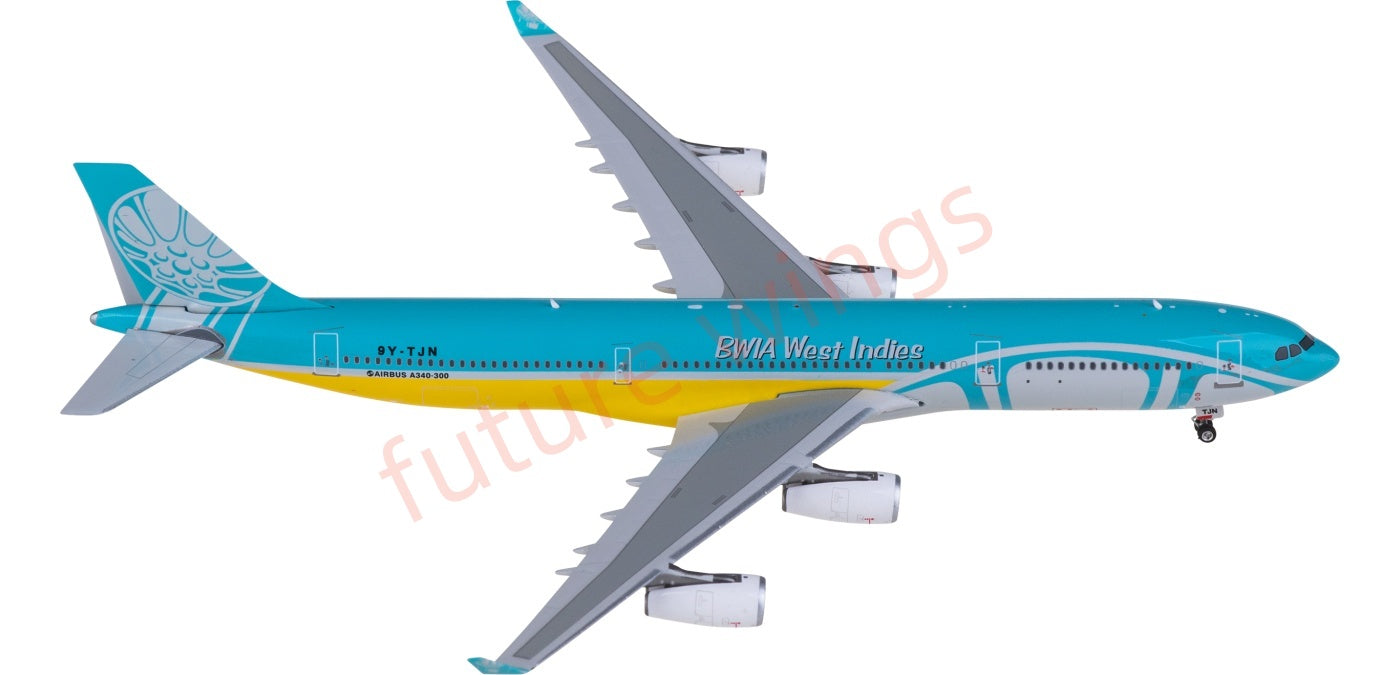 1:400 Phoenix PH11958 BWIA West Indies Airways Airbus A340-300 9Y-TJN Aircraft Model+Free Tractor