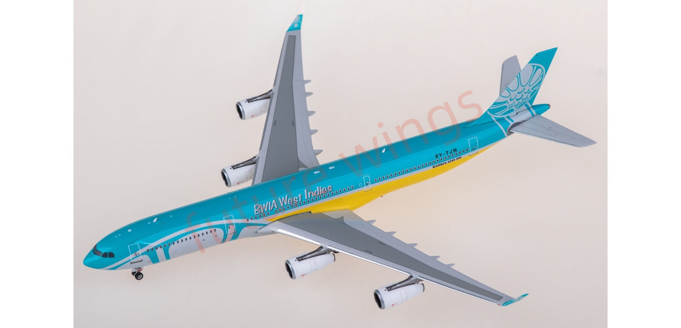 1:400 Phoenix PH11958 BWIA West Indies Airways Airbus A340-300 9Y-TJN Aircraft Model+Free Tractor