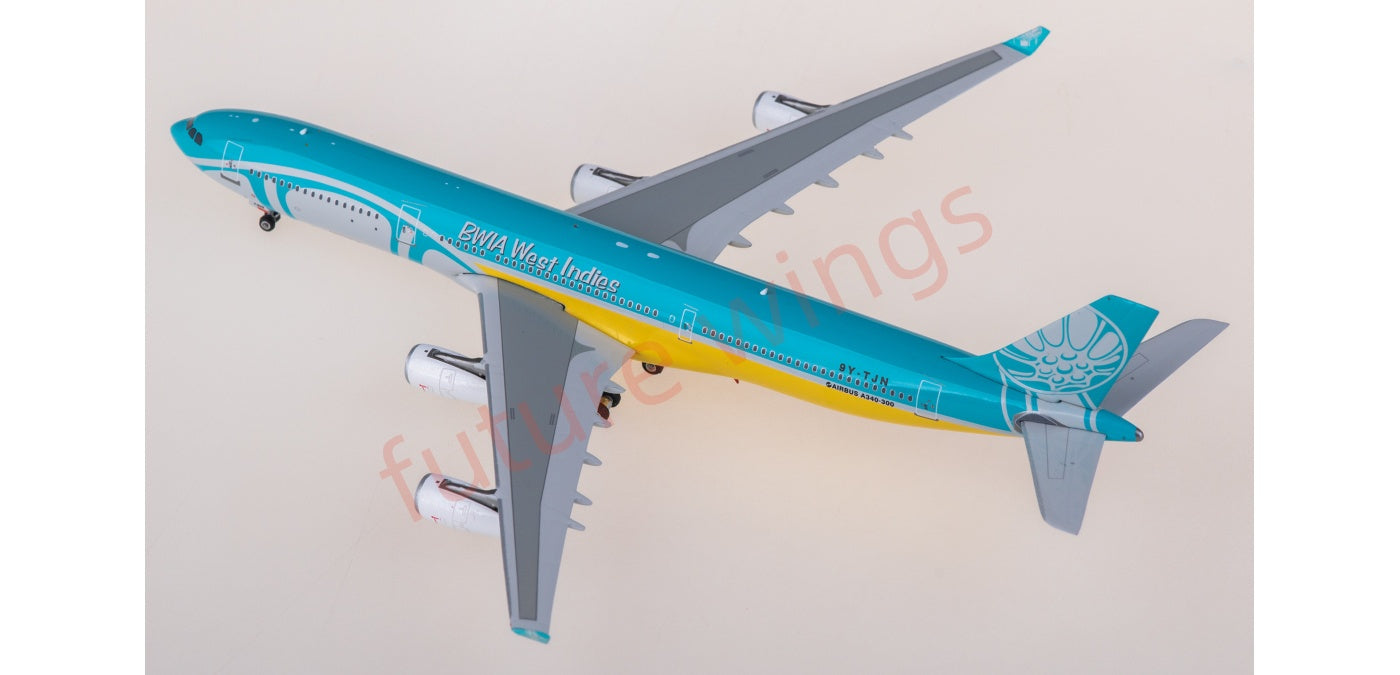 1:400 Phoenix PH11958 BWIA West Indies Airways Airbus A340-300 9Y-TJN Aircraft Model+Free Tractor