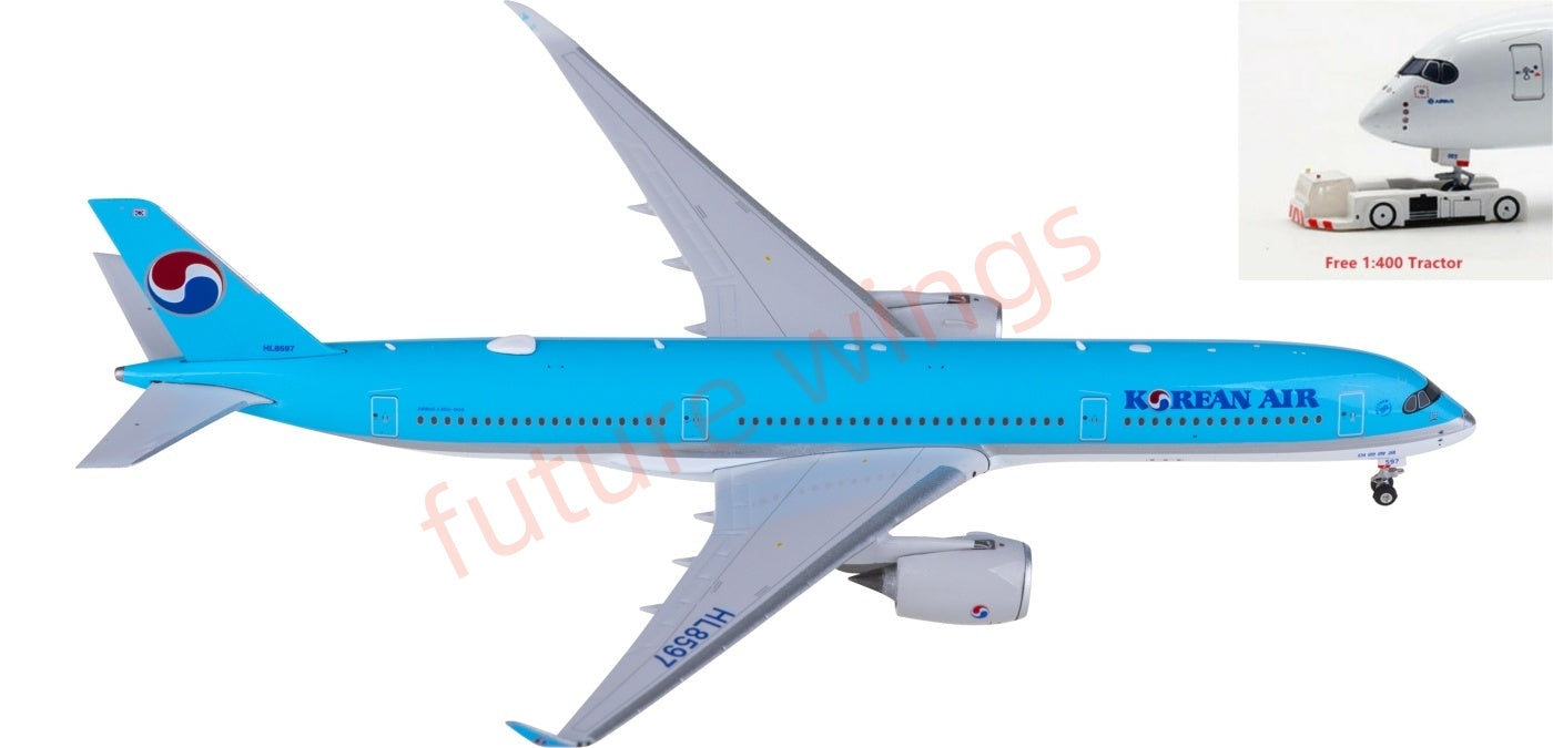 1:400 Phoenix PH04634 Korean Air Airbus A350-900 HL8597 Aircraft Model+Free Tractor
