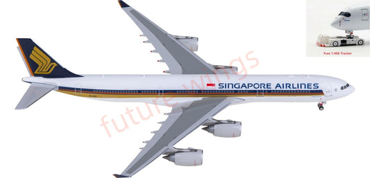 1:400 Phoenix PH04640 Singapore Airlines Airbus A340-500 9V-SGC Aircraft Model+Free Tractor