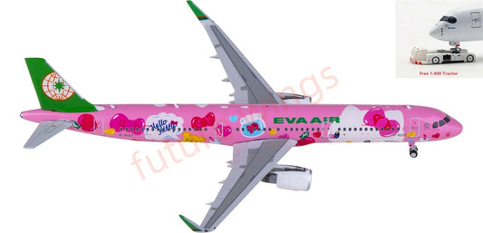 1:400 Phoenix PH04635 EVA Air Airbus A321 B-16217 Aircraft Model+Free Tractor