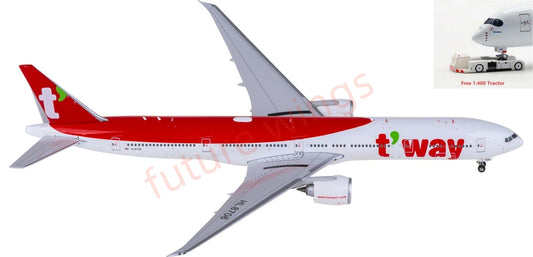 1:400 Phoenix PH11990 TwayAir Boeing 777-300ER HL8706 Aircraft Model+Free Tractor