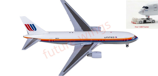 1:400 AeroClassics AC411377 United Airlines Boeing 767-200 N601UA Aircraft Model+Free Tractor