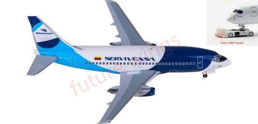 1:400 AeroClassics AC411397 Servivensa Boeing 737-200 YV-74C Aircraft Model+Free Tractor
