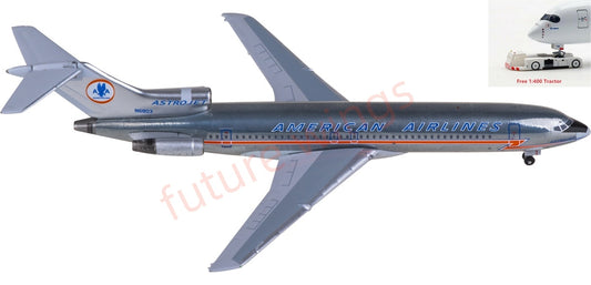 1:400 AeroClassics BBX41664 American Airlines Boeing 727-200 N6803 Aircraft Model+Free Tractor