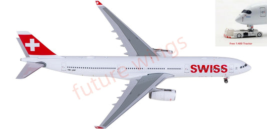 1:400 Phoenix PH11985 Swiss Airbus A330-300 HB-JHF Aircraft Model+Free Tractor