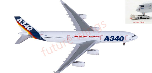 1:400 Phoenix PH12000 Airbus A340-200 F-WWBA Aircraft Model+Free Tractor
