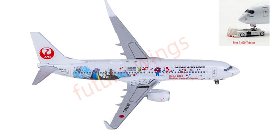 1:400 Phoenix PH04647 Japan Airlines Boeing 737-800 JA342J Aircraft Model+Free Tractor