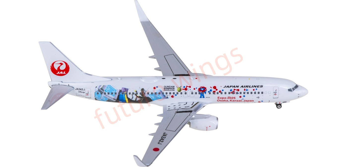 1:400 Phoenix PH04647 Japan Airlines Boeing 737-800 JA342J Aircraft Model+Free Tractor