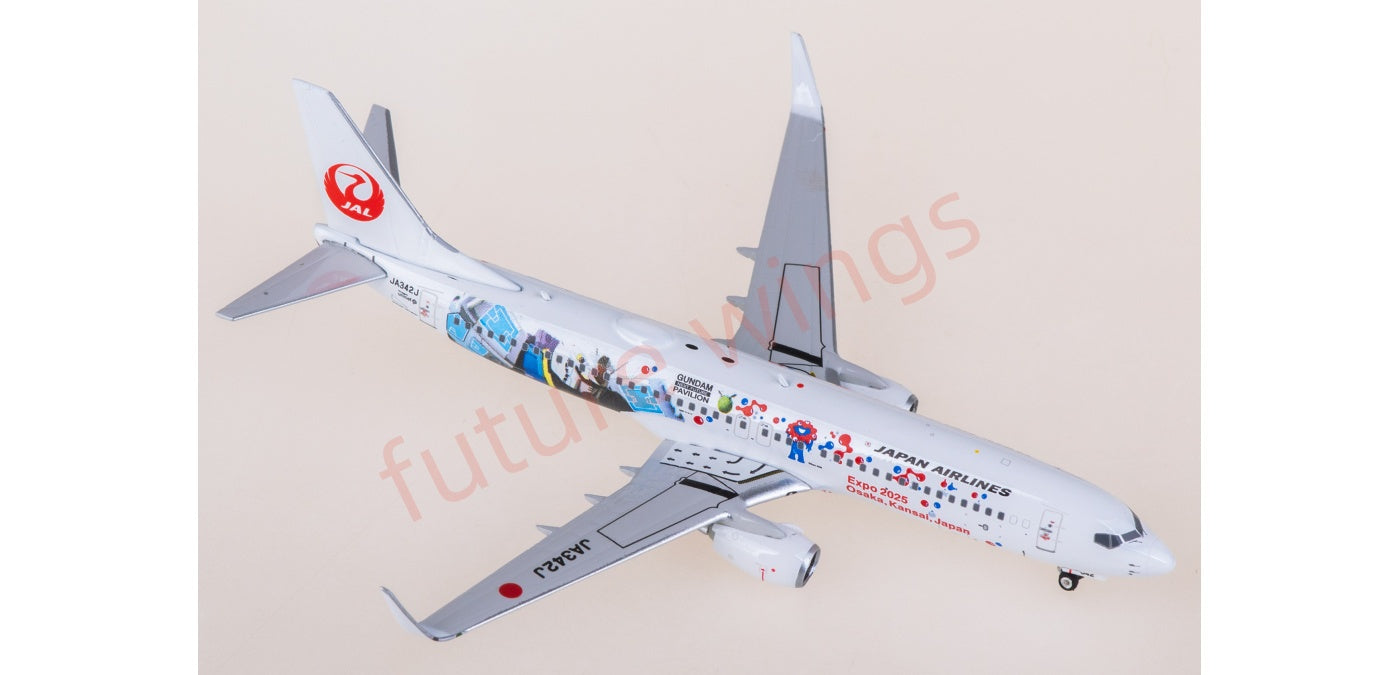 1:400 Phoenix PH04647 Japan Airlines Boeing 737-800 JA342J Aircraft Model+Free Tractor