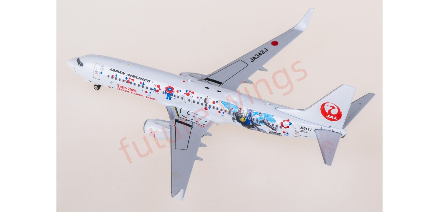 1:400 Phoenix PH04647 Japan Airlines Boeing 737-800 JA342J Aircraft Model+Free Tractor