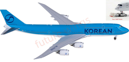 1:400 Phoenix PH04648 Korean Air Boeing 747-8i HL7638 Aircraft Model+Free Tractor