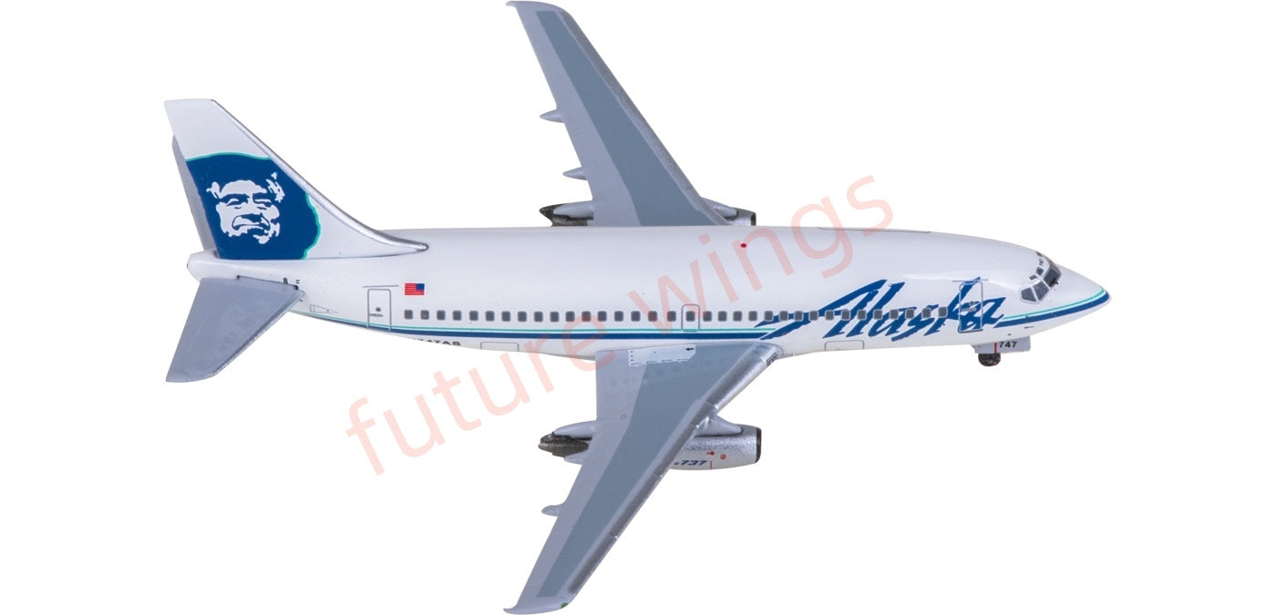 1:400 AeroClassics AC411401 Alaska Airlines Boeing 737-200 N747AS Aircraft Model+Free Tractor