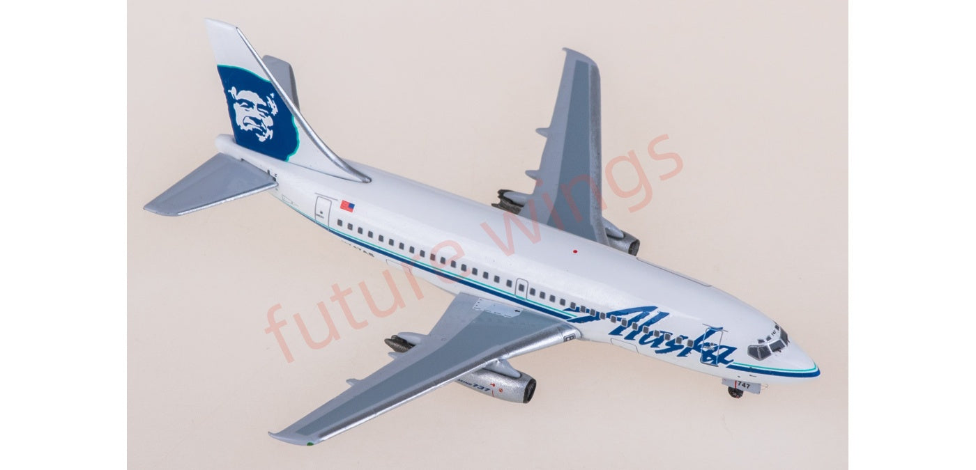 1:400 AeroClassics AC411401 Alaska Airlines Boeing 737-200 N747AS Aircraft Model+Free Tractor