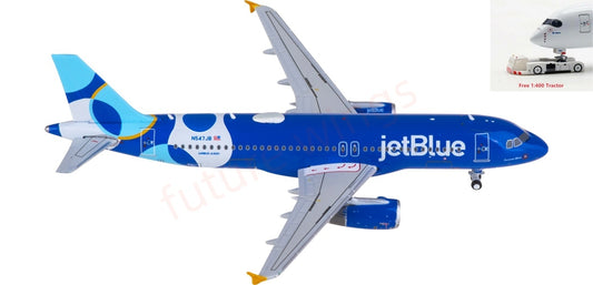 1:400 Geminijets GJJBU2289 JetBlue Airbus A320-200 N547JB Aircraft Model+Free Tractor