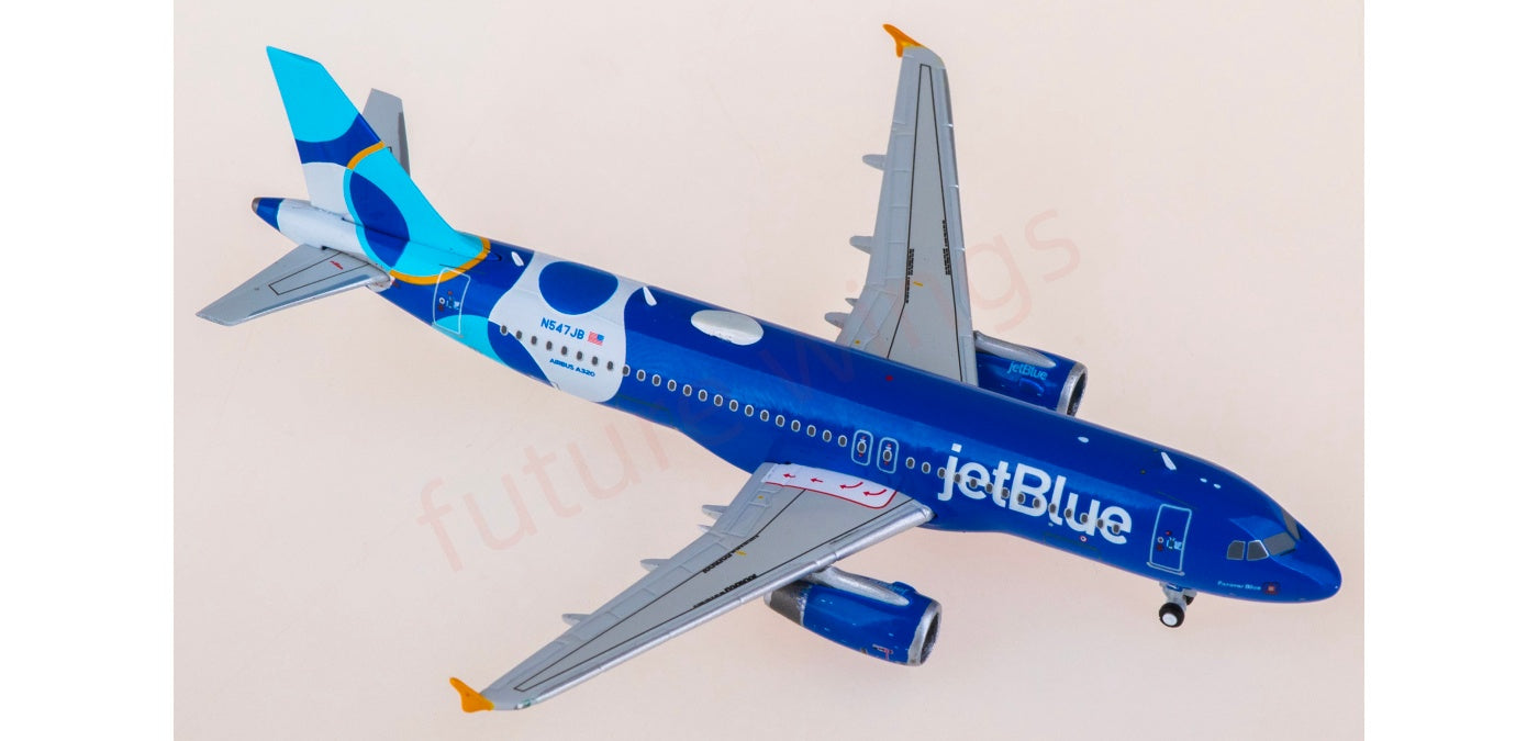 1:400 Geminijets GJJBU2289 JetBlue Airbus A320-200 N547JB Aircraft Model+Free Tractor