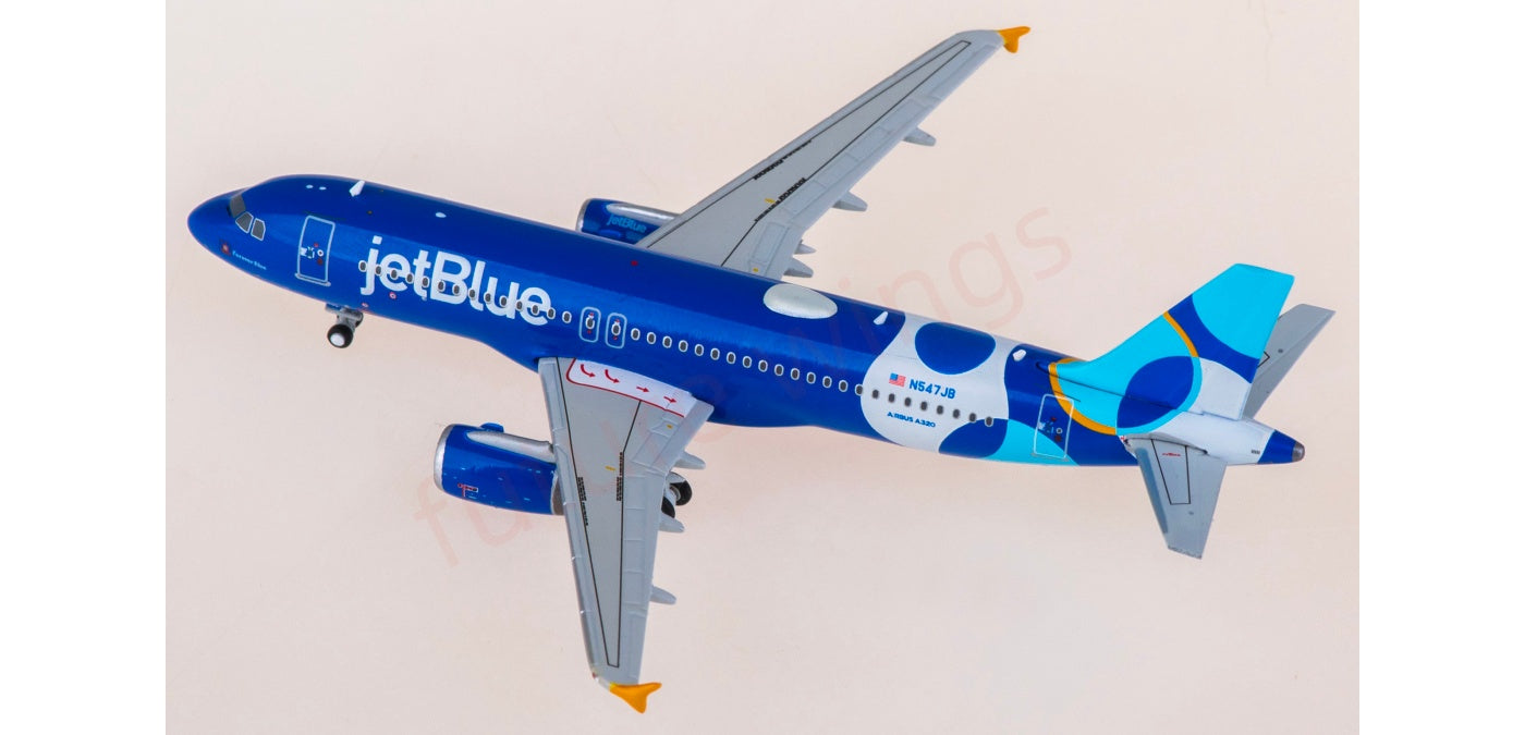 1:400 Geminijets GJJBU2289 JetBlue Airbus A320-200 N547JB Aircraft Model+Free Tractor