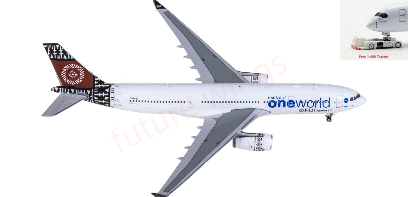 1:400 Phoenix PH12009 Fiji Airways Airbus A330-200 DQ-FJU Aircraft Model+Free Tractor