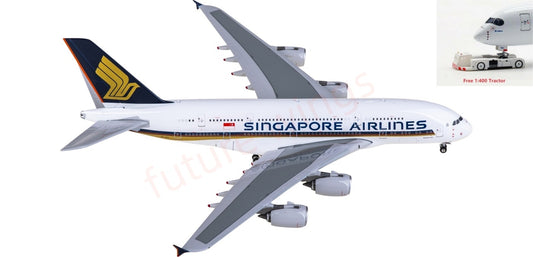 1:400 Phoenix PH04646 Singapore Airlines Airbus A380 9V-SKL Aircraft Model+Free Tractor