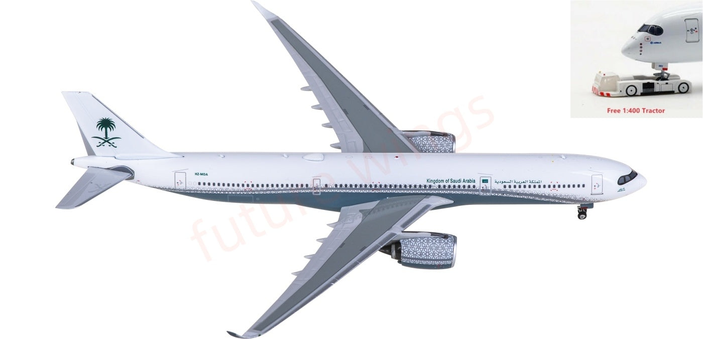 1:400 Phoenix PH11999 Desert Wings Aviation Airbus A330-900neo HZ-MDA Aircraft Model+Free Tractor