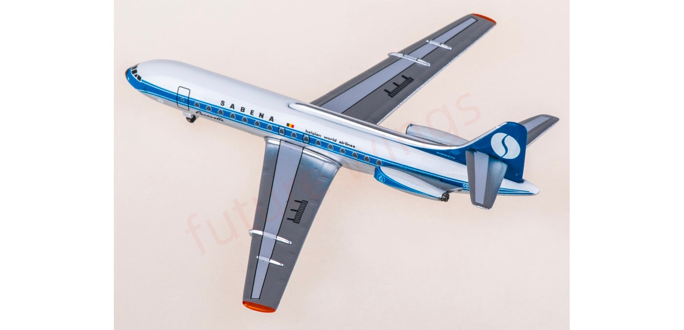 1:400 AeroClassics AC411434 Sabena Sud Aviation SE 210 Caravelle OO-SRF Aircraft Model+Free Tractor