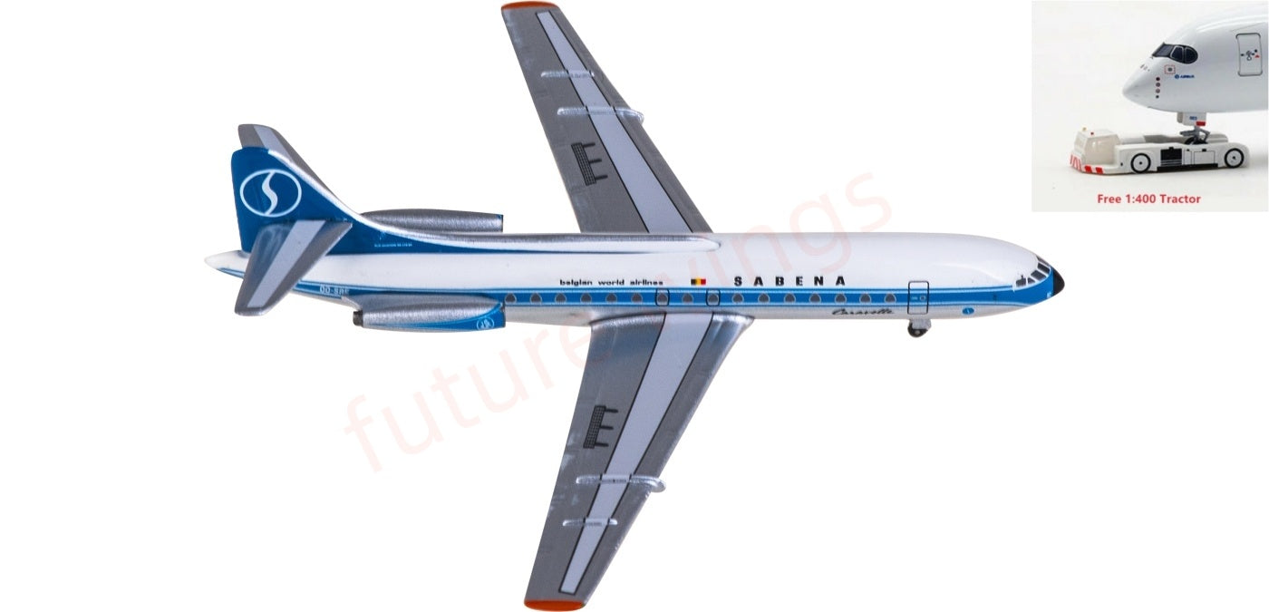 1:400 AeroClassics AC411433 Sabena Sud Aviation SE 210 Caravelle OO-SRE Aircraft Model+Free Tractor
