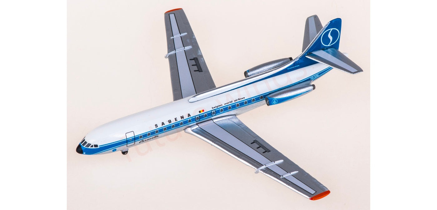 1:400 AeroClassics AC411433 Sabena Sud Aviation SE 210 Caravelle OO-SRE Aircraft Model+Free Tractor
