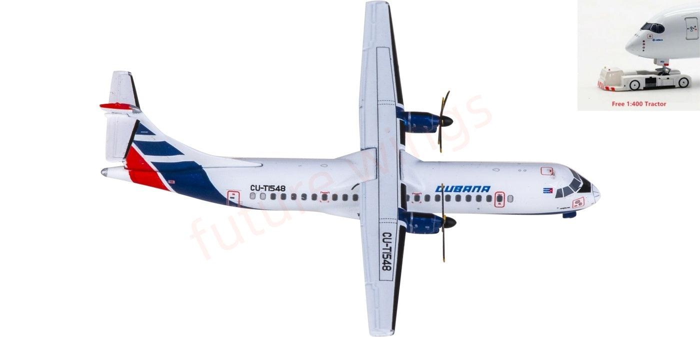1:400 Geminijets GJCUB2222 Cubana ATR-72-200 CU-T1548 Aircraft Model+Free Tractor