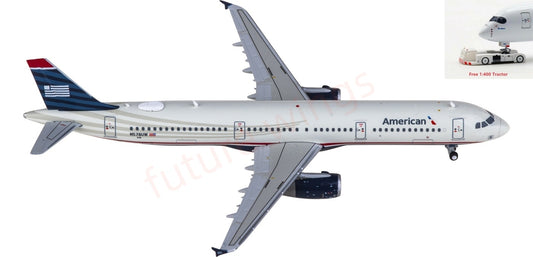1:400 Geminijets GJAAL2297 American Airlines Airbus A321 N578UW Aircraft Model+Free Tractor