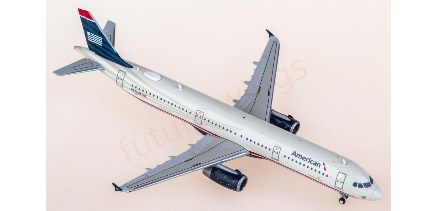 1:400 Geminijets GJAAL2297 American Airlines Airbus A321 N578UW Aircraft Model+Free Tractor